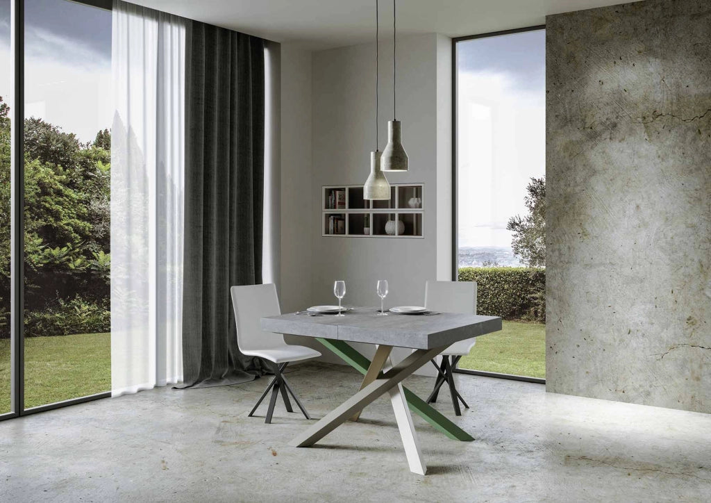 Tavolo allungabile 90x130/234 cm Volta Premium Cemento telaio 4/A