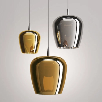 Zafferano Lampada a sospensione Bilia 230V LED 8W 2700K Vetro borosilicato Nero e Oro Antico design a campana moderno alta efficienza CRI 90