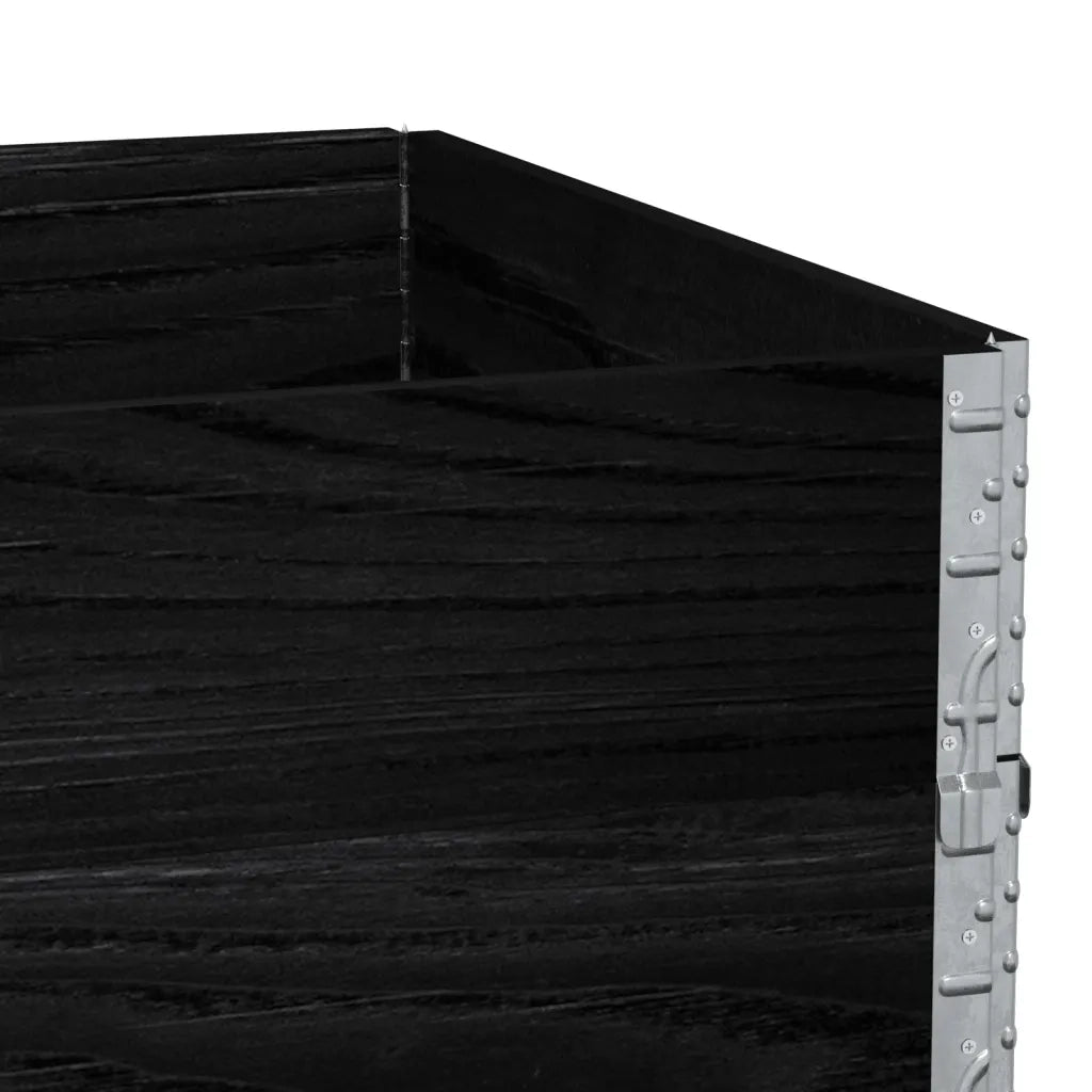 Fioriera da Giardino Nera 120x80 cm Legno Massello di Pino 3295424