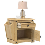 Comodino-Tavolino da notte Corona 45x35x47,5 cm in Legno Massello di Pino