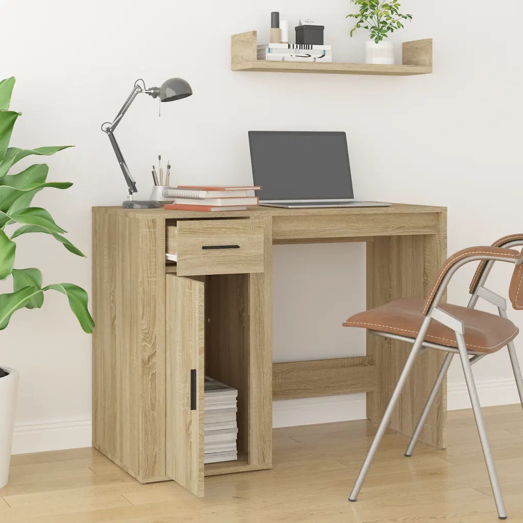 Scrivania | Tavolo da Ufficio Rovere Sonoma 100x49x75 cm in Legno Multistrato