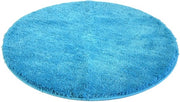 Tappeto da bagno in microfibra, colore turquesa, diametro 90 cm