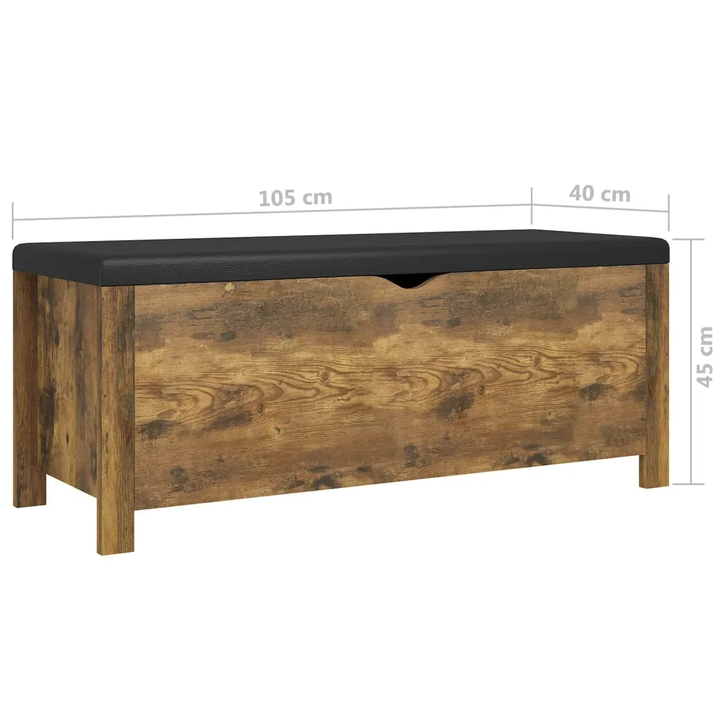 Contenitore con Cuscino Rovere Fumo 105x40x45cm Multistrato 326776