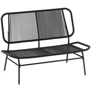 Divano 2 Posti in Rattan ¨C zephmum ¨C Nero