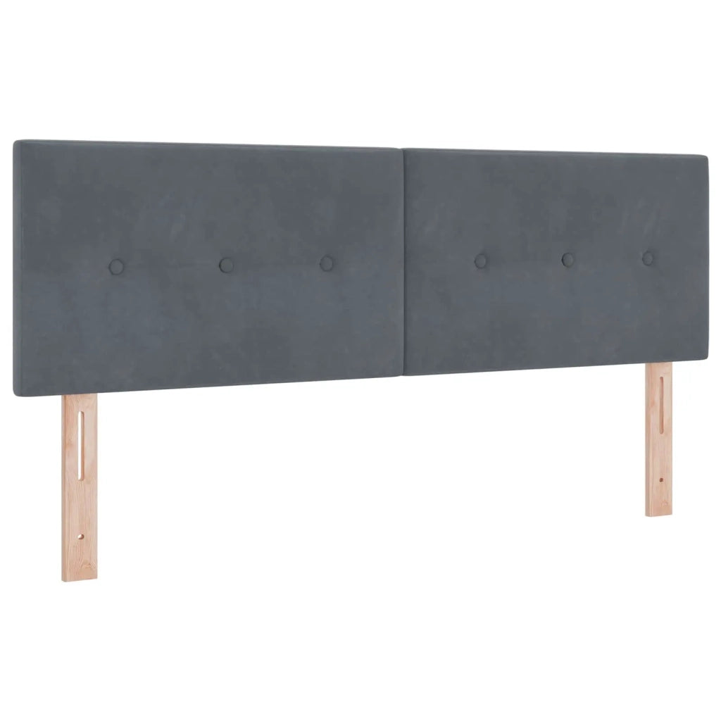 Testiera LED con strisce LED Grigio 144 cm Velluto 3338130