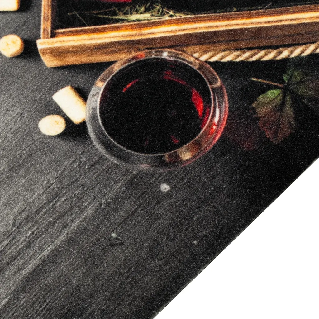 Tappeto da Cucina Lavabile-Tappetino da Cucina Bottiglia Vino 60x180 cm in Velluto
