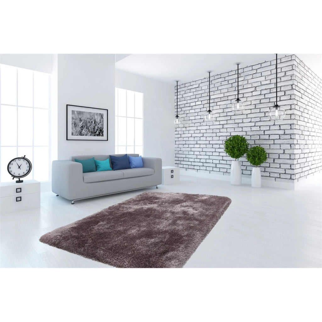 Tappeto a pelo lungo Cosy 100 argento soft touch