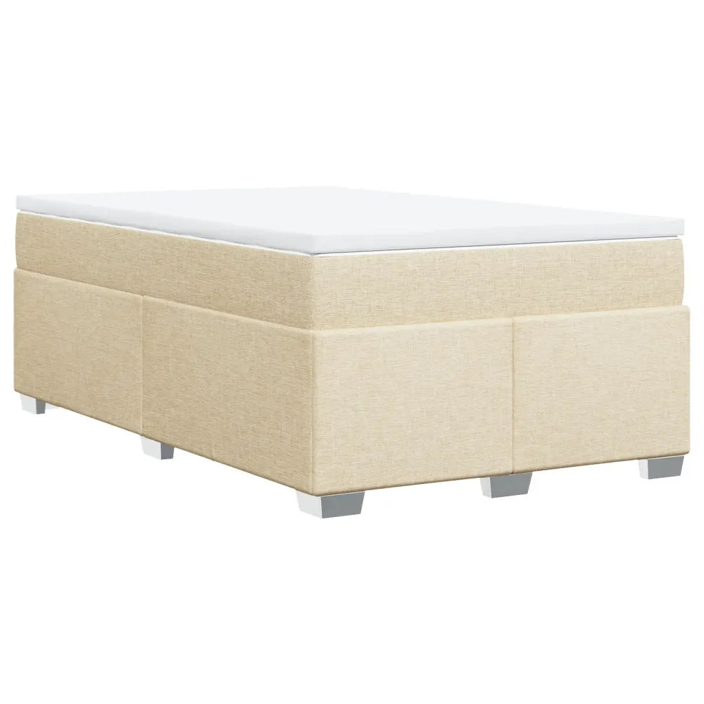 Giroletto a Molle con Materasso Crema 120x190 cm in Tessuto 3285121