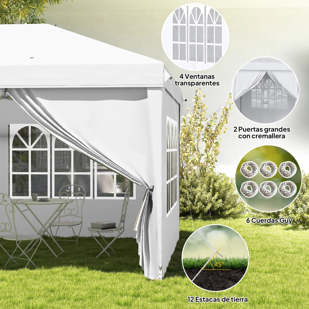 Carpa Pieghevole ¨C Minimal ¨C Bianco 5.85x2.95x2.7 m