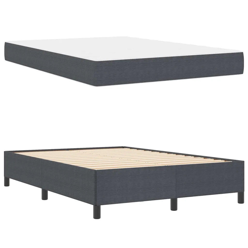 Struttura del letto Grigio scuro 140 x 190 cm Tessuto 3399121
