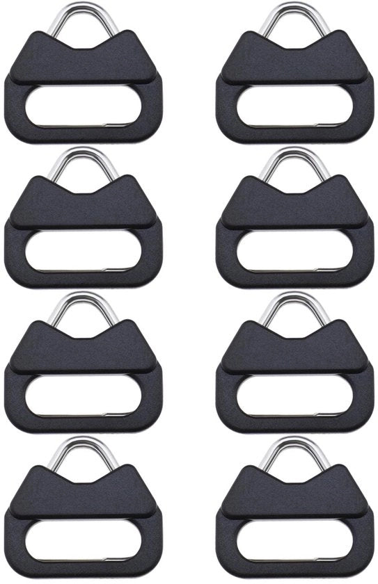 Adattatore a forma di triangolo per anello di fissaggio - Adatto per cinture di spalla - 4 pezzi con cappuccio in plastica - Per Leica Panasonic Fuji