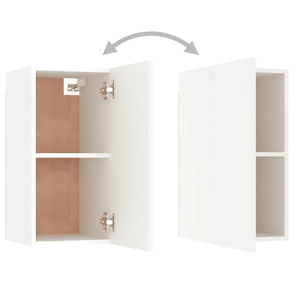 Set Mobili Porta TV 8 pz | Armadietto TV | Mobile Porta TV Bianco in Legno Multistrato
