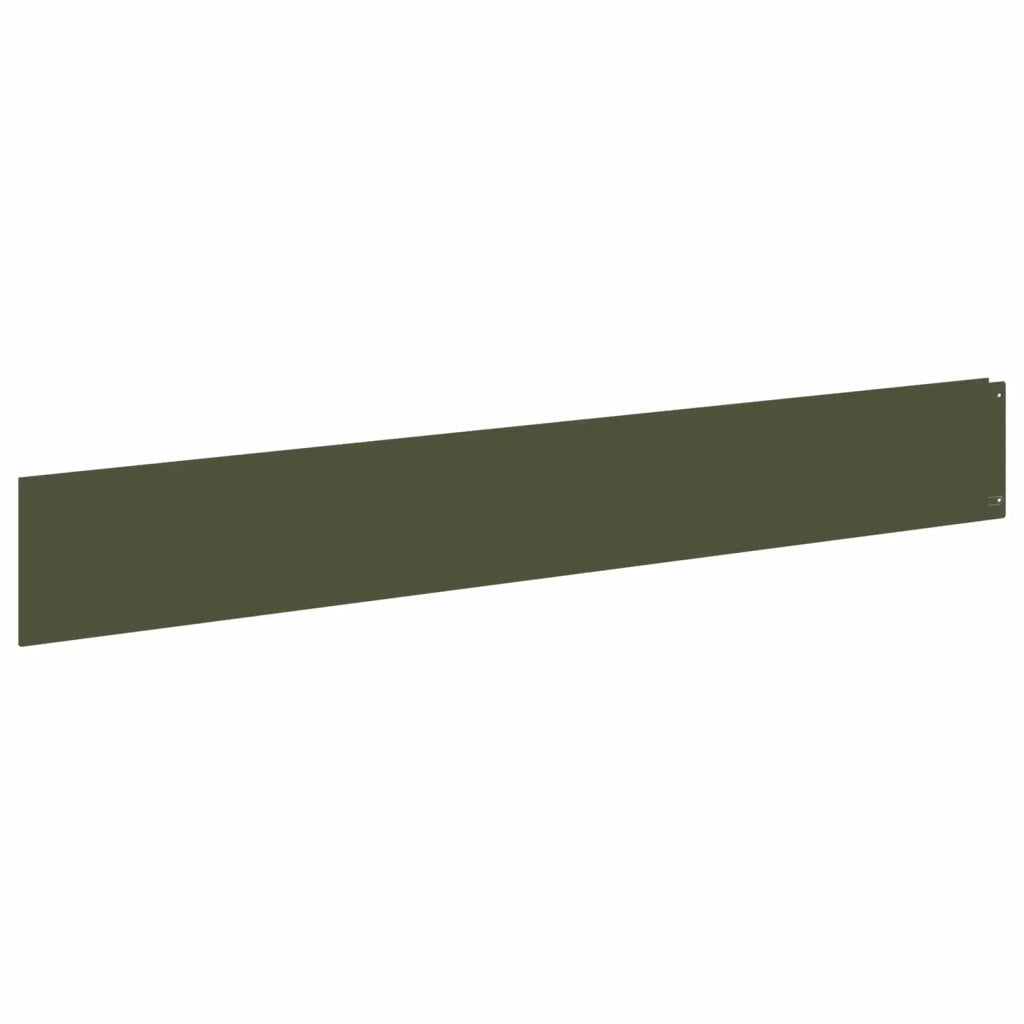 Bordura per Prato 20 pcs 100 x 15 cm Acciaio Verde Oliva 8008822