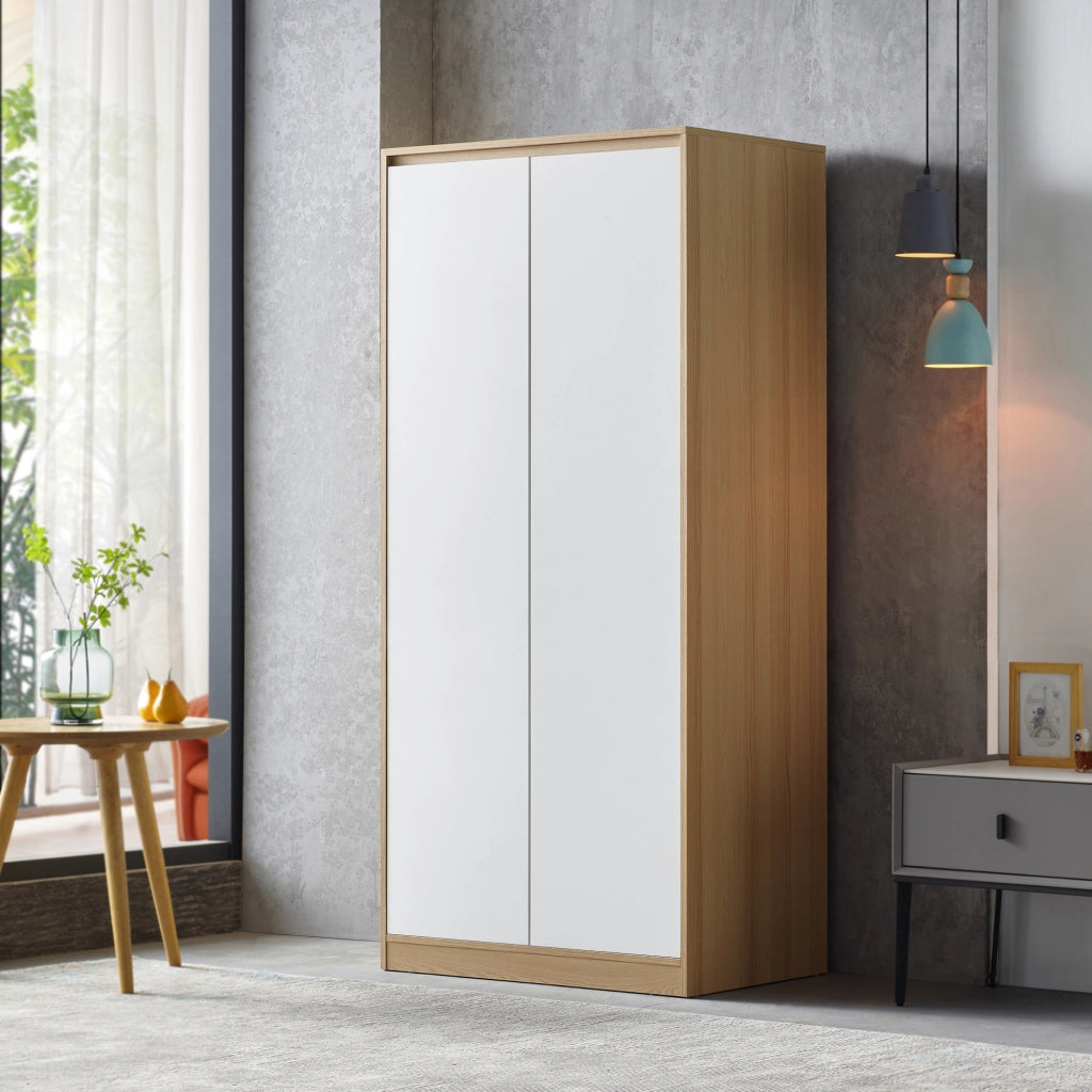 Armadio Guardaroba Bastheim 176 x 80 x 52 cm Effetto Rovere [en.casa]