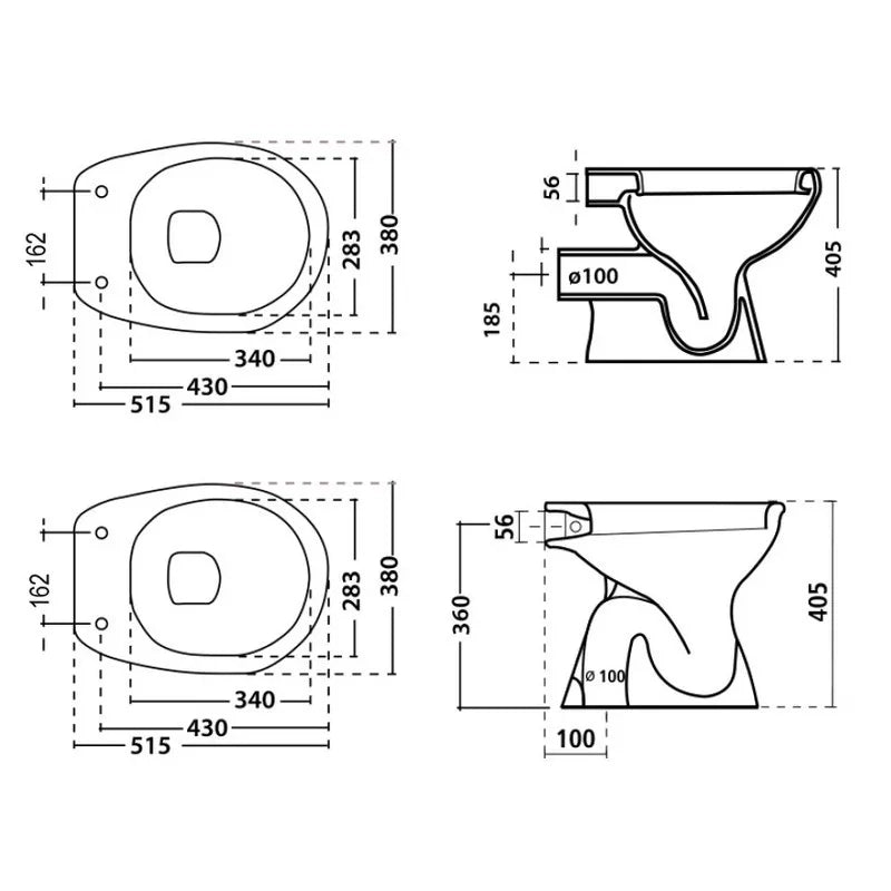 Bidet a terra serie azalea filo muro h. 49 cm cod 83096