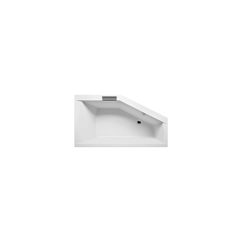 RIHO Vasca da Bagno Angolare Sinistra in Acrilico GETA 160x90 cm con Maniglia Integrata