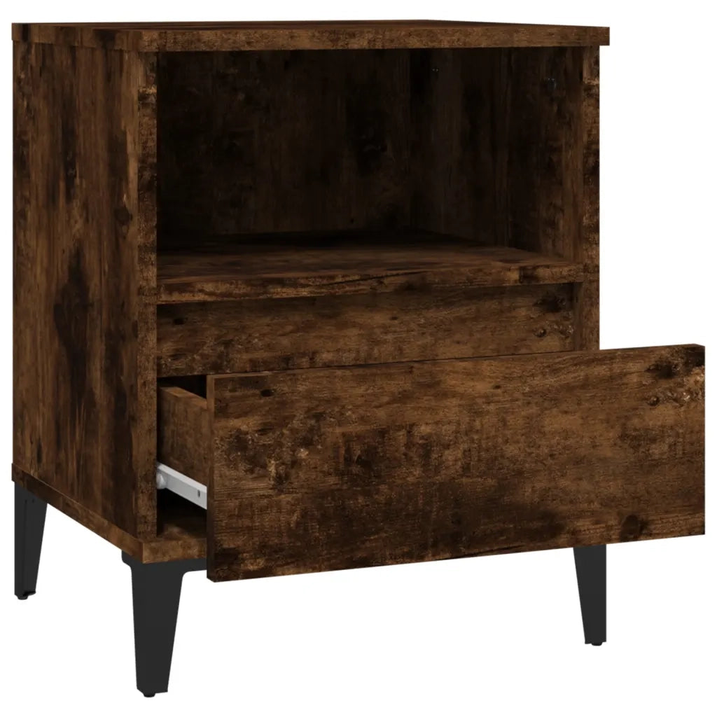 Comodino Rovere Fumo 40x35x50 cm 821820