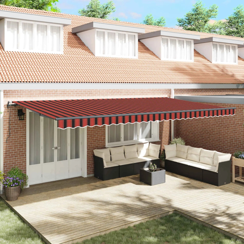Tenda Retrattile arancione e marrone 600 × 350 cm 3331707