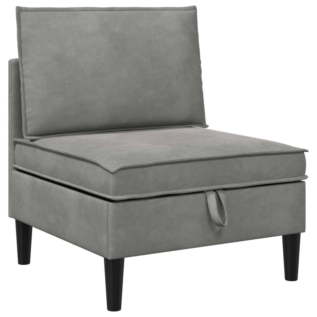 Set di mobili per il soggiorno 6 pcs Grigio Chiaro Velluto 3413732