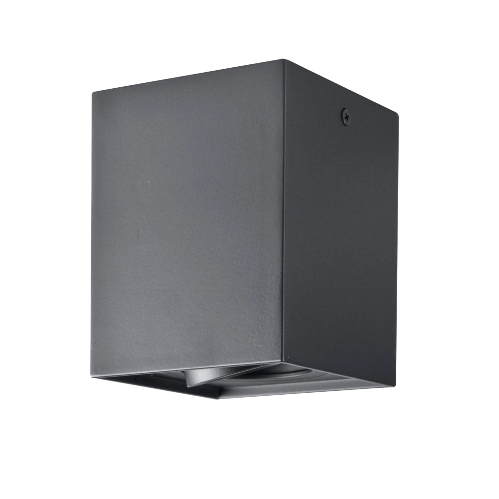 Plafoniera spot quadrata nera 1 luce GU10 HADAR Polux