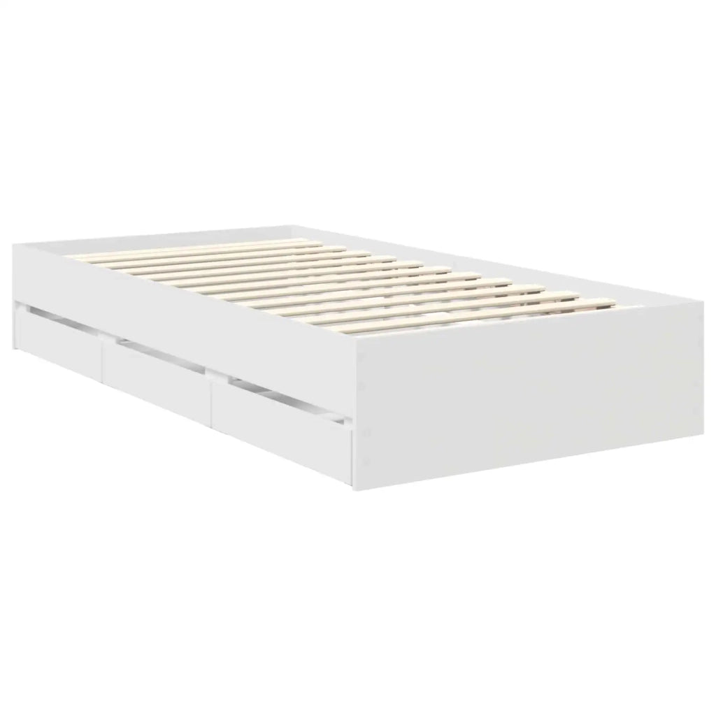 Struttura del letto-Giroletto-Rete del Letto Bianco 100 x 200 cm Legno Ingegnerizzato 983995