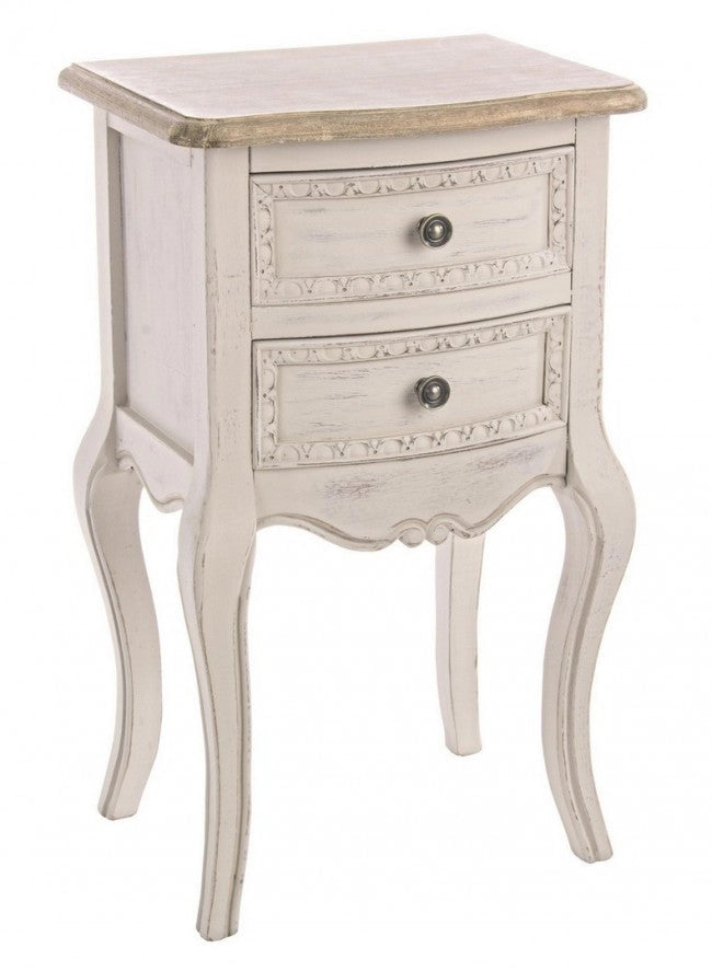 Comodino 2 Cassetti Clarisse in Legno