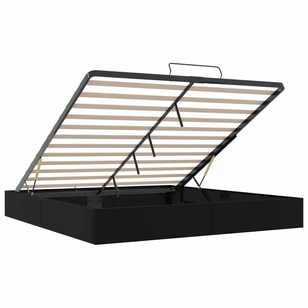 Letto ottomano Nero King size Similpelle 3403066