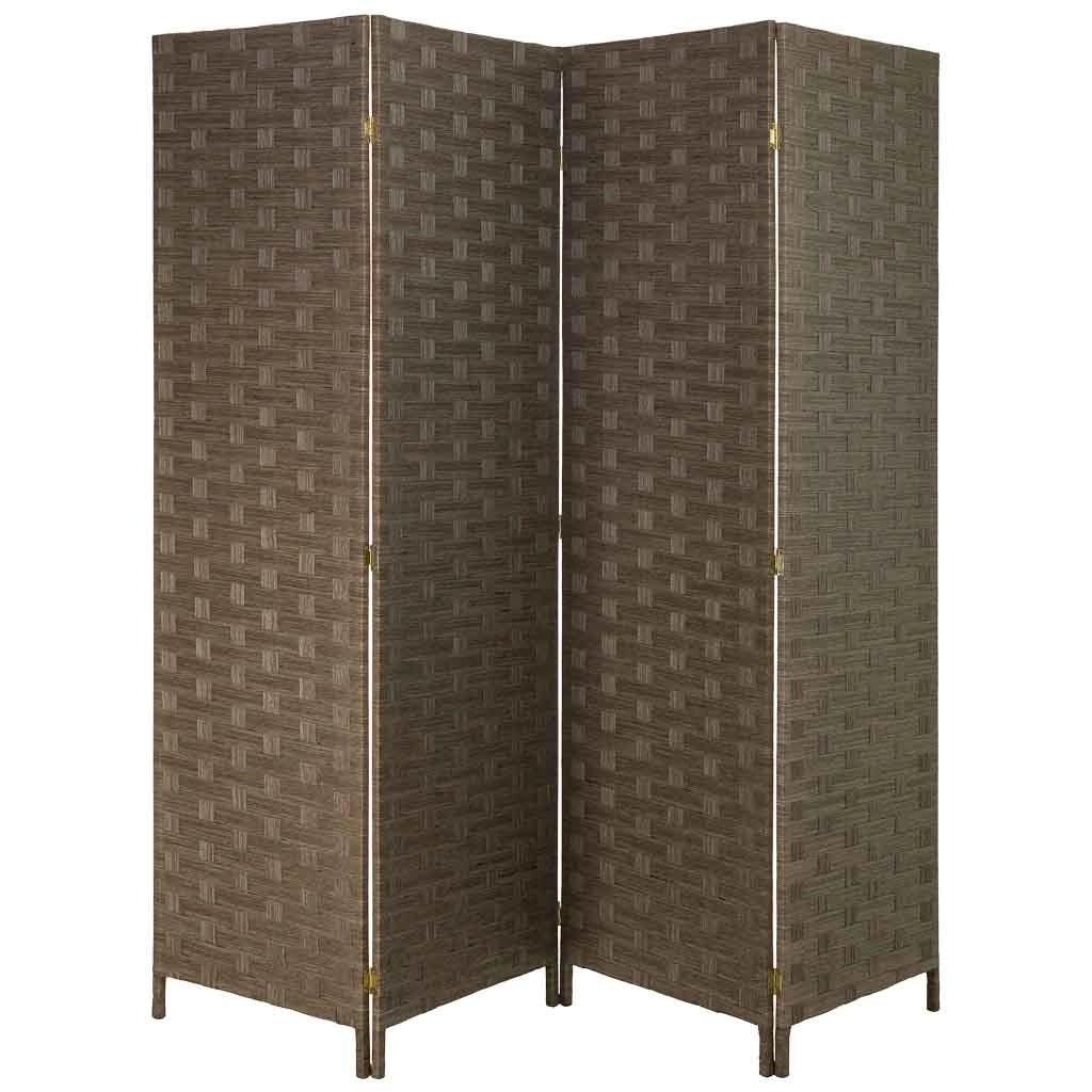 Biombo de papel trenzado 4 hojas 50(x4)x3x180h cm
