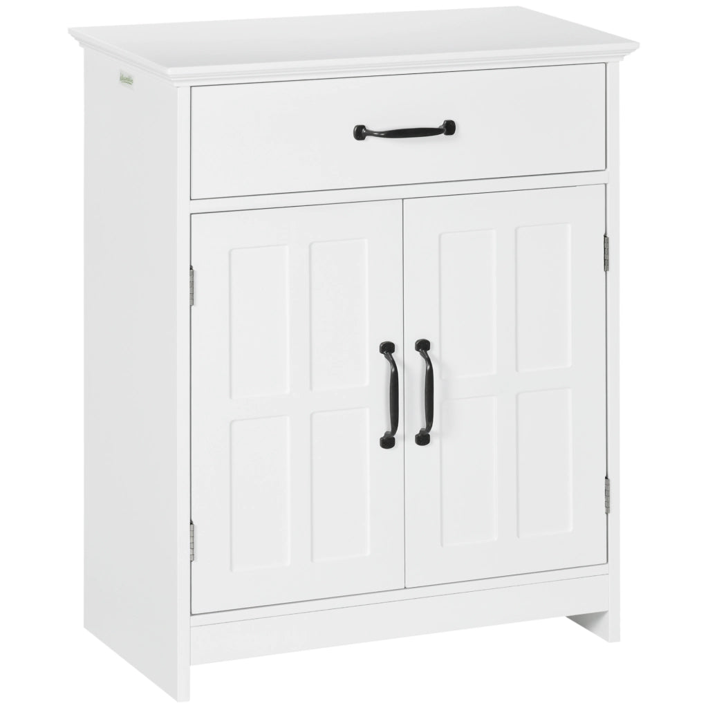 Mobile Bagno con Ante, Cassetto e Ripiano Regolabile ¨C Minimal ¨C Bianco 60x30x75