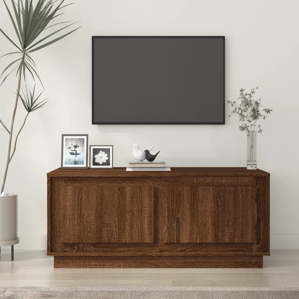 Tavolino Salotto-Tavolino da soggiorno-Tavolo Rovere Marrone 102x50x44 cm Legno Multistrato