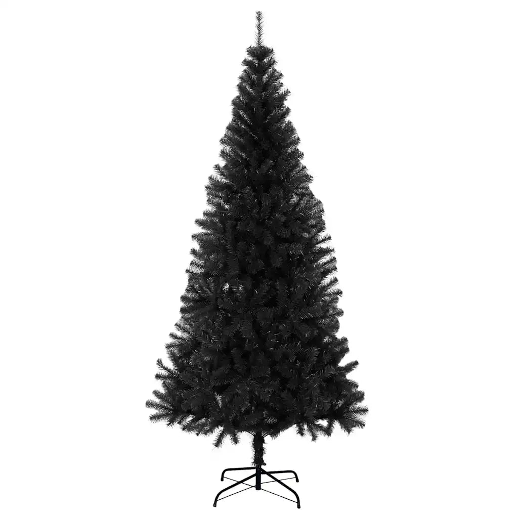 Albero di Natale con 300 LED con supporto-Luci decorative natalizie Nero 180 cm PVC 627858