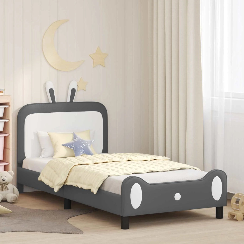 Struttura letto bambini con testata Grigio chiaro 90 x 200 cm