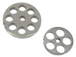 PIASTRE IN ACCIAIO INOX PER TRITACARNE ELETTRICI  n°22 foro mm.12    REBER