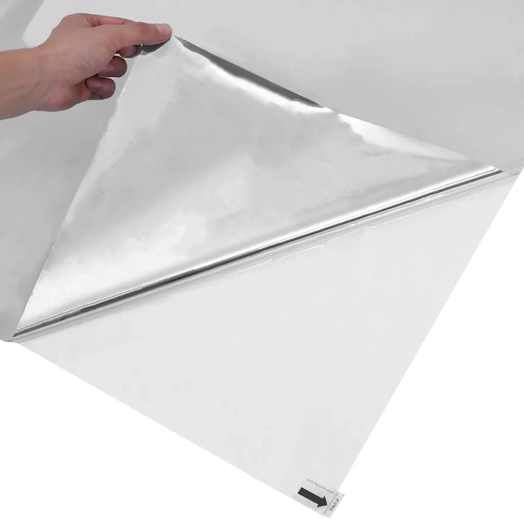 Pellicola per Finestra Solare Riflettente Statica Argento PVC 3394733