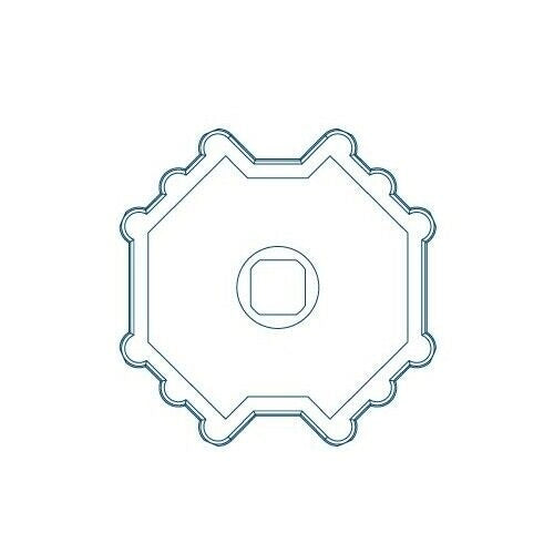 ADATTATORE OTTAGONALE PER RULLO Ø 60 MM VDS 43380/156 AUTOMAZIONE AUTOMATISMI