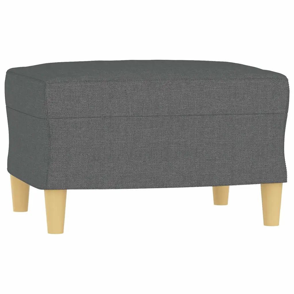 Poggiapiedi Grigio Scuro 60x50x41 cm in Tessuto 349264
