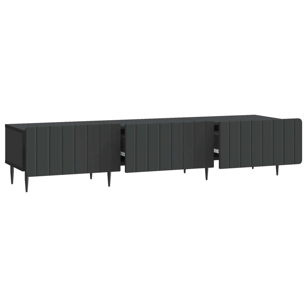 Mobile TV | Armadietto TV | Mobile Porta TV Nero 147 x 34,5 x 32 cm Legno ingegnerizzato