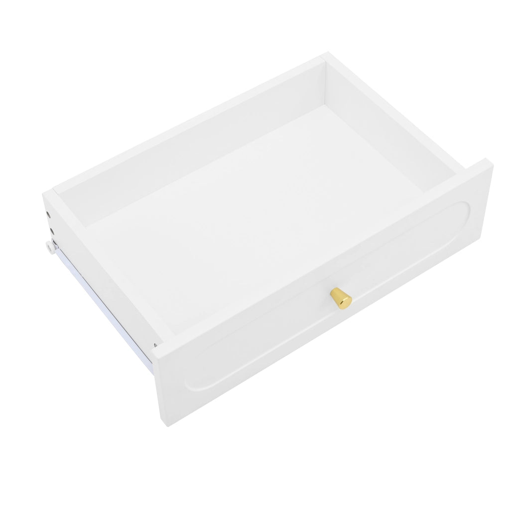Tavolo Trucco con Specchio LED e Cassetti ¨C MINIMAL ¨C Bianco, 140x40x130 cm