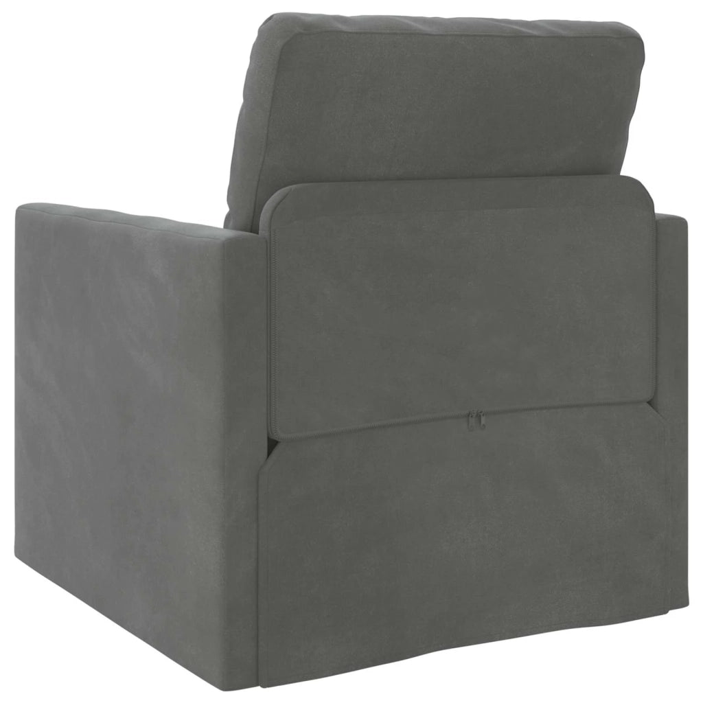 Divano letto | Sof¨¤ letto | Letto singolo Grigio scuro 74 x 77 x 81 cm Velluto