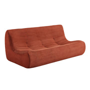 Poltrona in velluto a coste, 3 posti, terracotta