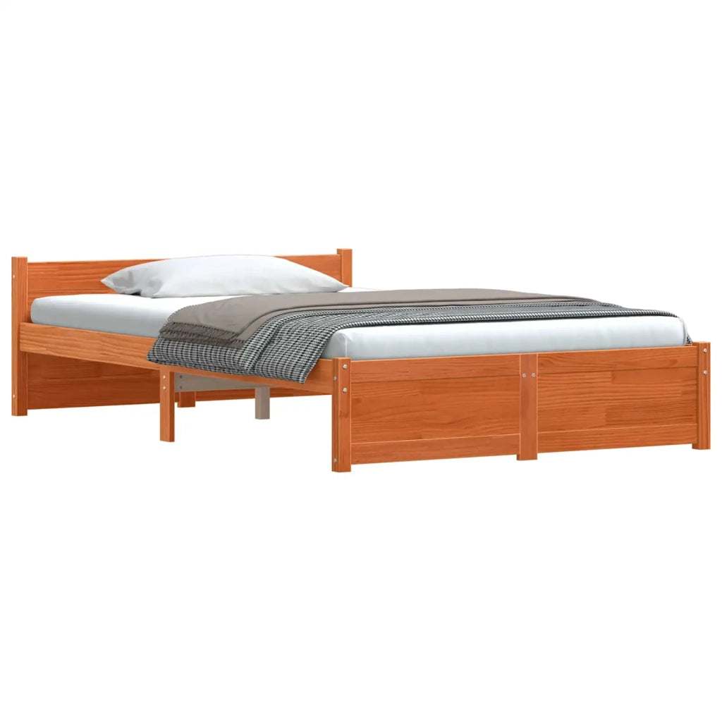 Struttura del letto-Giroletto Marrone cerato 195,5 x 125,5 x 51 cm