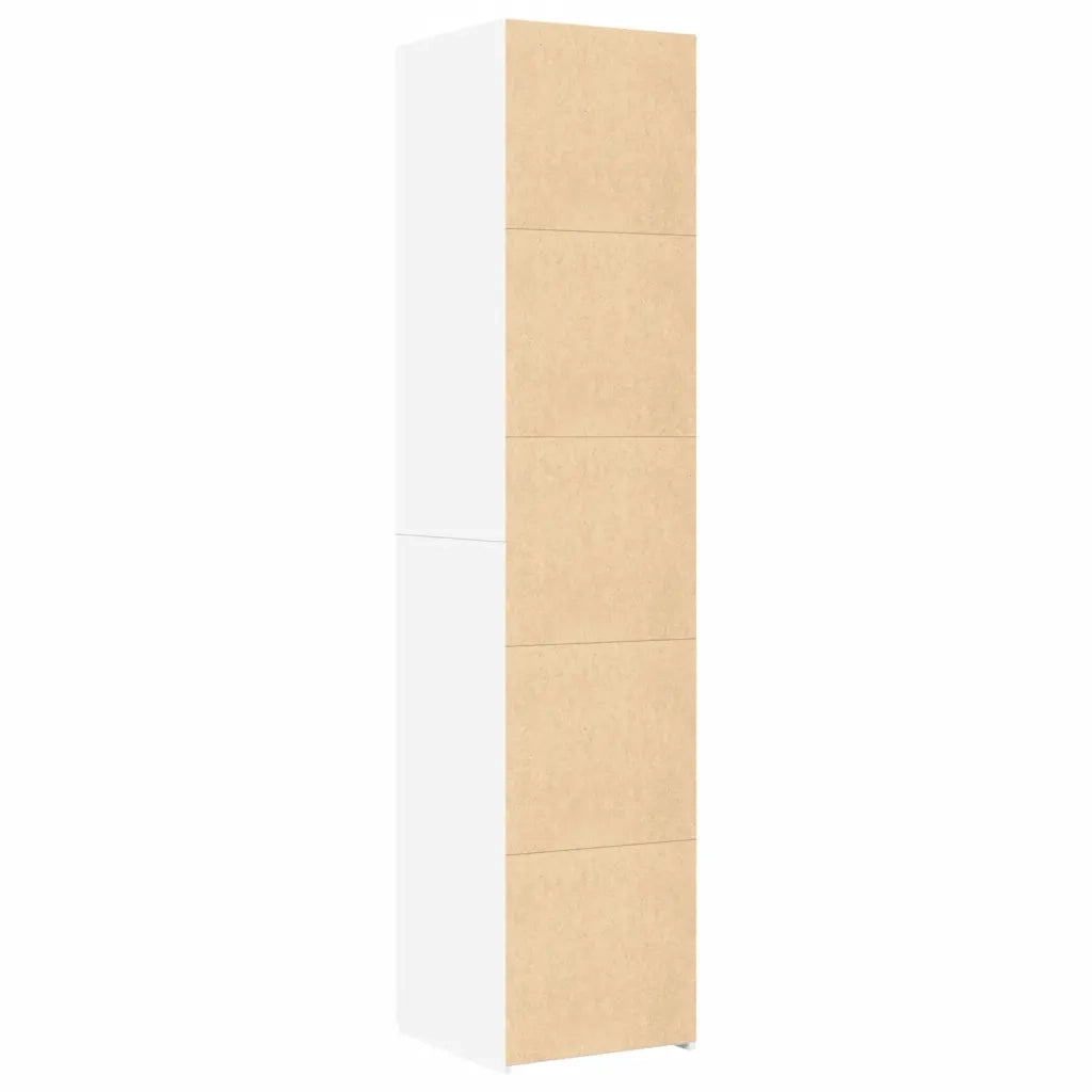 Credenza Bianca 40x42,5x185 cm in Legno Ingegnerizzato