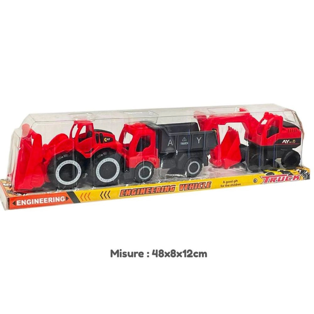 Trade Shop - Veicoli Costruzioni Mezzi Di Lavoro Escavatore Camion Giocattolo Per Bambini -