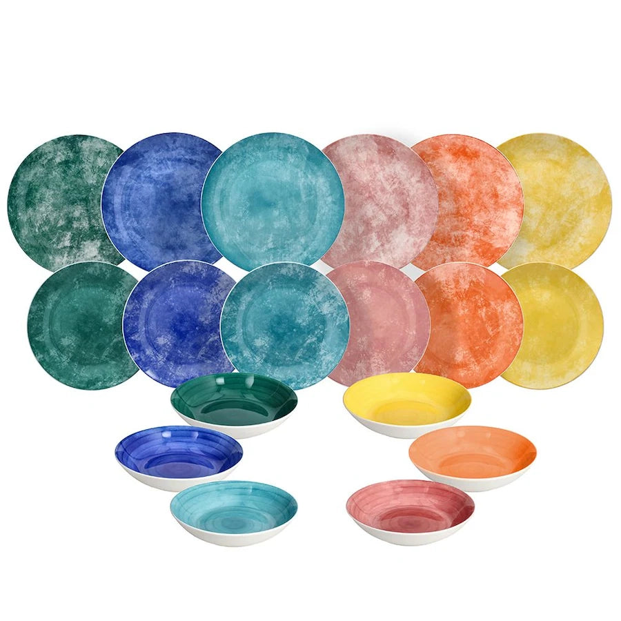 Servizio piatti 18 pezzi Fiesta Multicolor