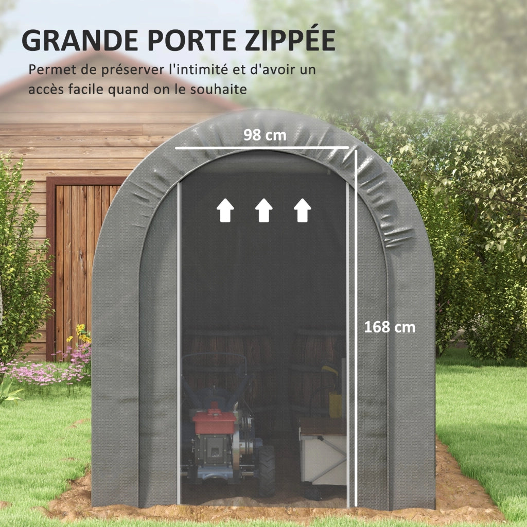 Ripostiglio esterno per biciclette ¨C zephmum ¨C grigio metallo