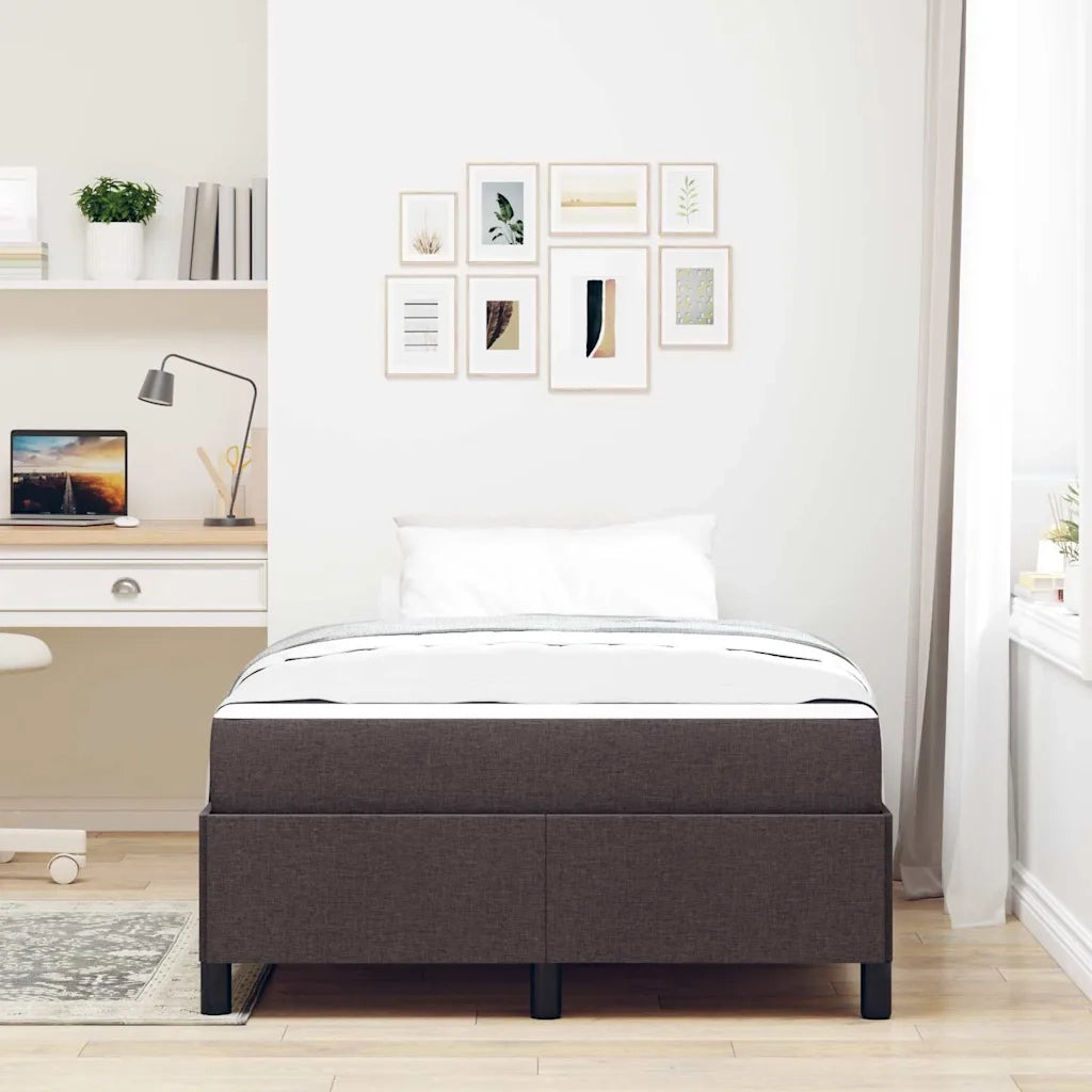 Letto a molle Marrone Scuro 120 x 200 cm Tessuto 3398853