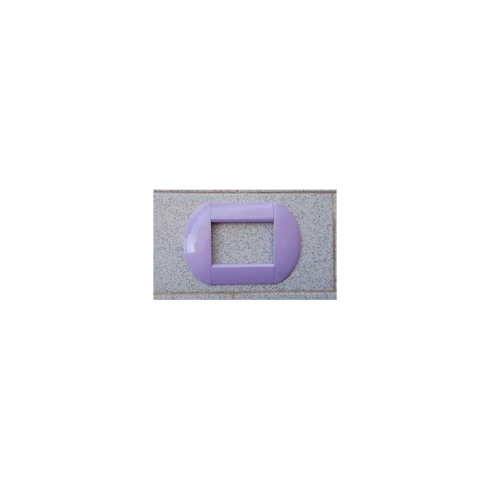 Trade Shop - Placca Placche Placchette Compatibili Living International Light Bombate Bticino - Lilla -3 Fori     -