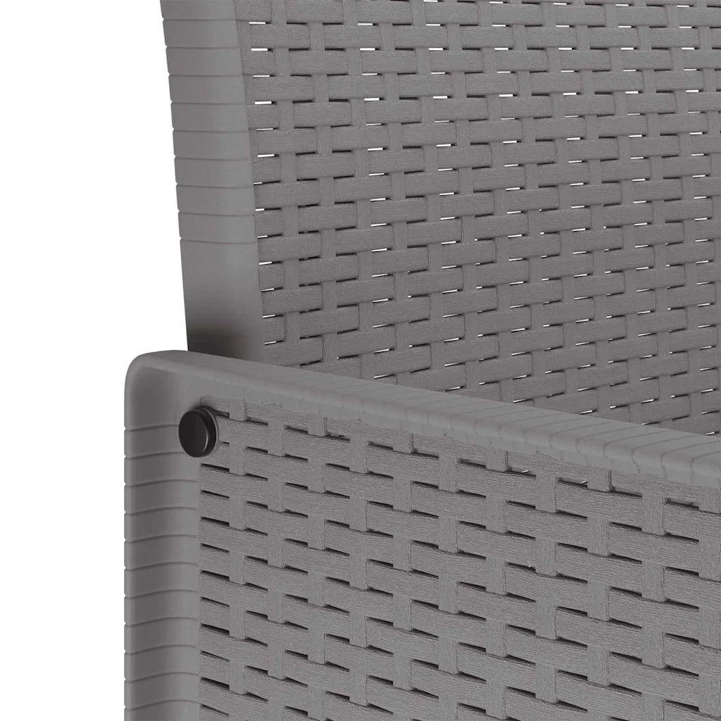 Set da Pranzo per Giardino 3 pcs Grigio chiaro Polipropilene 3378688