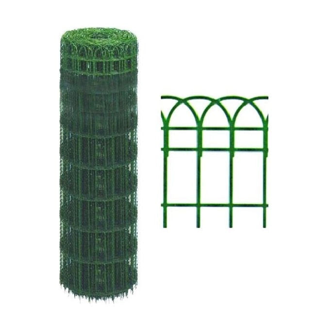 T-Rex 05888 Rete Ornamentale Zincata e Plasticata altezza 40 cm lunghezza 10 m maglie 150x90 mm