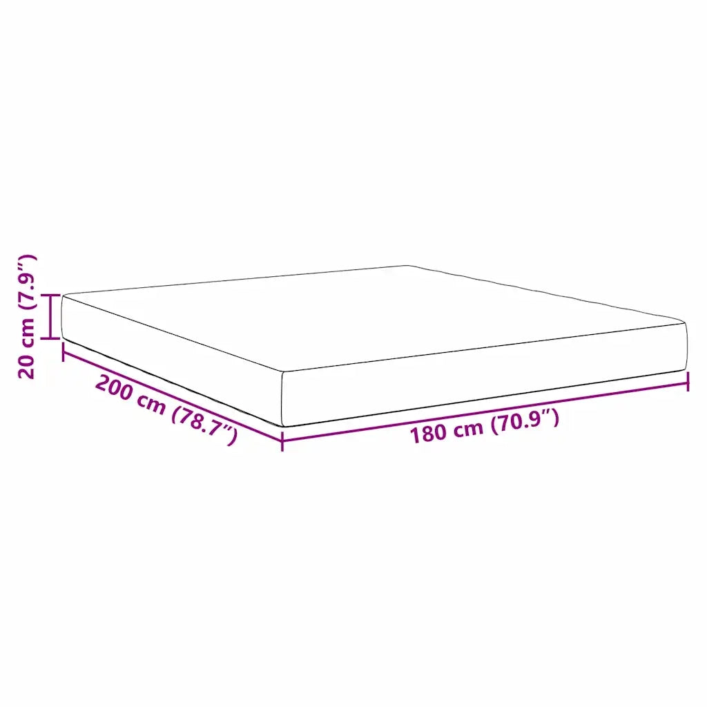 Materasso da Letto con materasso Grigio 180 x 200 cm Tessuto 42008302